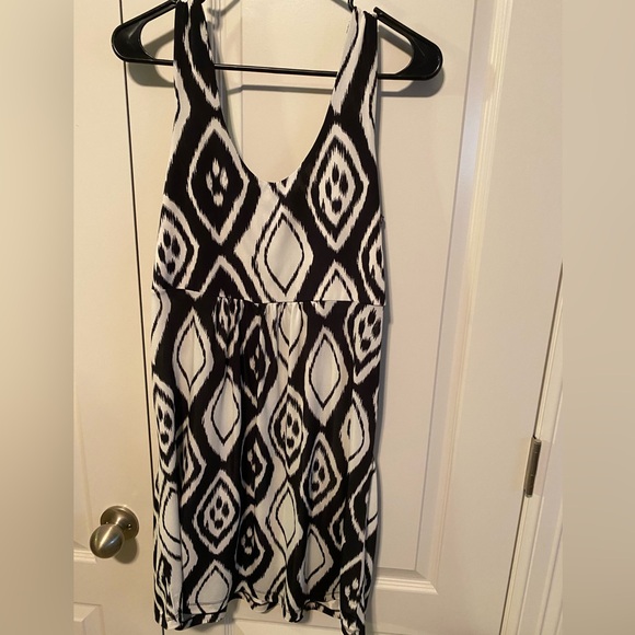 Portocruz black white cover-up sundress Sz M - Picture 6 of 6